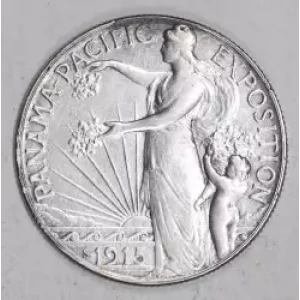Classic Commemorative Silver--- Panama - Pacific Exposition 1915 -Silver- 0.5 Dollar