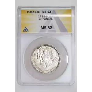 Classic Commemorative Silver--- Arkansas Centennial 1935-1939-Silver- 0.5 Dollar