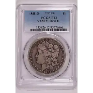 1888-O $1 VAM 21 Oval O