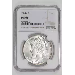 1926 PEACE DOLLAR NGC MS63