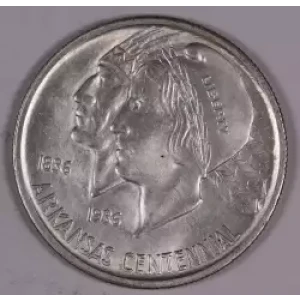 Classic Commemorative Silver--- Arkansas Centennial 1935-1939-Silver- 0.5 Dollar