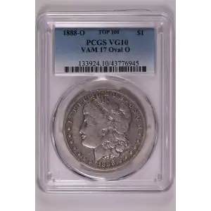 1888-O $1 VAM 17 Oval O