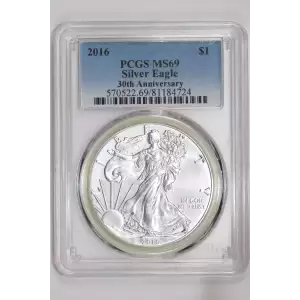 2016 $1 Silver Eagle 30th Anniversary