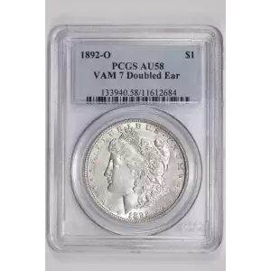 1892-O $1 VAM 5(7) Doubled Ear TOP 100