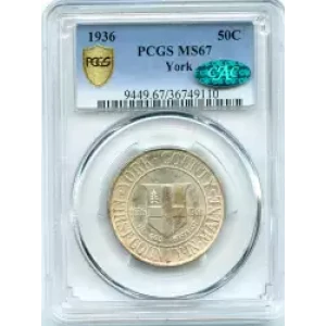 Classic Commemorative Silver--- York County, Maine, Tercentenary 1936 -Silver- 0.5 Dollar (3)