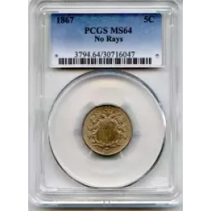 Nickel Five Cent Pieces-Shield 1866-1883 (3)