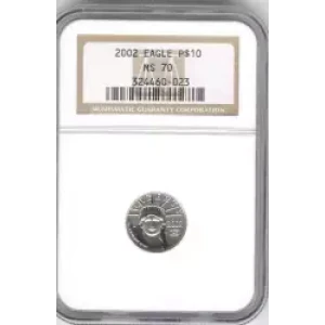 Platinum Bullion-Platinum Eagles--$10 Platinum Eagle 1/10 oz -Platinum- 10 Dollar (3)