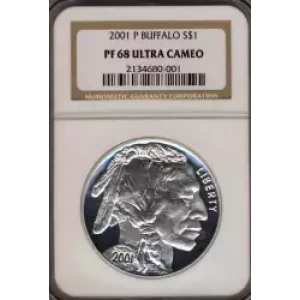 Modern Commemoratives --- American Buffalo Commemorative 2001-Silver- 1 Dollar (3)