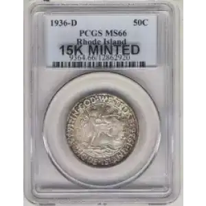 Classic Commemorative Silver--- Providence, Rhode Island, Tercentenary 1936 -Silver- 0.5 Dollar (3)