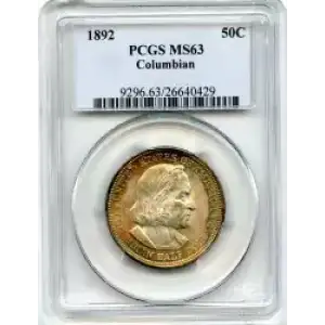 Classic Commemorative Silver--- World's Columbian Exposition Half Dollar 1892 - 1893 -Silver- 0.5 Dollar (3)