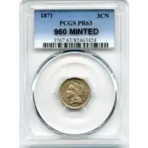 Nickel Three Cent Pieces 1865-1889 (3)