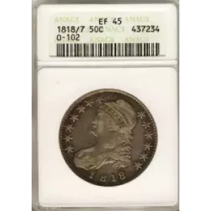 Half Dollars---Capped Bust, Reeded Edge 1836-1839 -Silver- 0.5 Dollar (3)