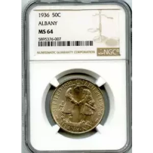 Classic Commemorative Silver--- Albany, New York, Charter 1936 -Silver- 0.5 Dollar (3)