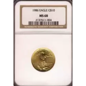Gold Bullion-Gold Eagles--$10 Gold Eagle 1/4 oz -Gold- 10 Dollar (3)