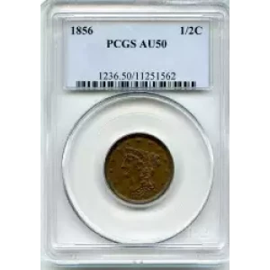 Half Cents -Braided Hair 1840-57 -Copper (3)