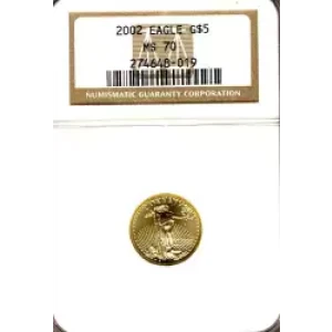 Gold Bullion-Gold Eagles--$5 Gold Eagle 1/10 oz -Gold- 5 Dollar (3)