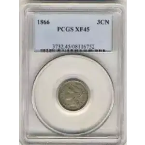 Nickel Three Cent Pieces 1865-1889 (3)