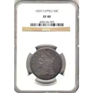 Half Dollars---Capped Bust, Reeded Edge 1836-1839 -Silver- 0.5 Dollar (3)