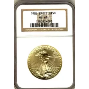 Gold Bullion-Gold Eagles--$50 Gold Eagle 1 oz -Gold- 50 Dollar (3)