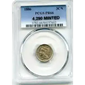 Nickel Three Cent Pieces 1865-1889 (3)