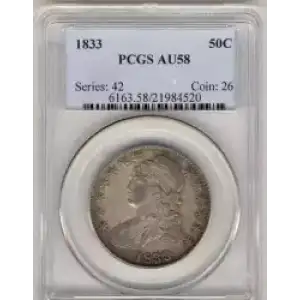 Half Dollars---Capped Bust, Reeded Edge 1836-1839 -Silver- 0.5 Dollar (3)