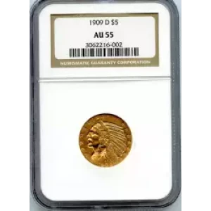 Half Eagles---Indian Head 1908-1929 -Gold- 5 Dollar (3)