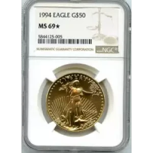 Gold Bullion-Gold Eagles--$50 Gold Eagle 1 oz -Gold- 50 Dollar (3)