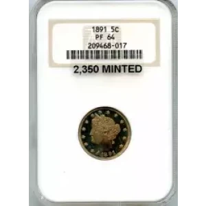 Nickel Five Cent Pieces-Liberty Head 1883-1913 (3)