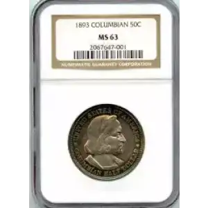 Classic Commemorative Silver--- World's Columbian Exposition Half Dollar 1892 - 1893 -Silver- 0.5 Dollar (3)