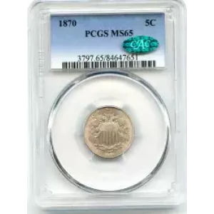 Nickel Five Cent Pieces-Shield 1866-1883 (3)