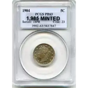 Nickel Five Cent Pieces-Liberty Head 1883-1913 (3)