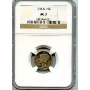 Dimes---Winged Liberty Head or Mercury 1916-1945 -Silver- 1 Dime (3)