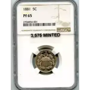 Nickel Five Cent Pieces-Shield 1866-1883 (3)