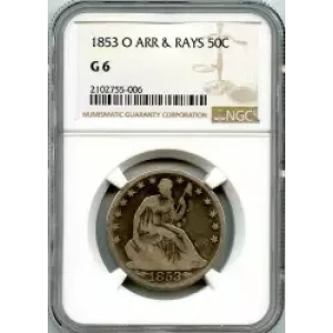 Half Dollars---Liberty Seated 1839-1891 -Silver- 0.5 Dollar (3)