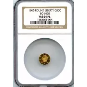 Territorial Gold -California Small Denomination Gold-Half Dollar Round-Liberty Head -Gold- 0.5 Dollar (3)