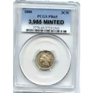 Nickel Three Cent Pieces 1865-1889 (3)