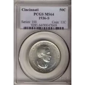 Classic Commemorative Silver--- Cincinnati Music Center 1936 -Silver- 0.5 Dollar (3)