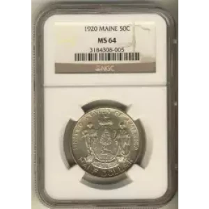 Classic Commemorative Silver--- Maine Centennial 1920-Silver- 0.5 Dollar (3)