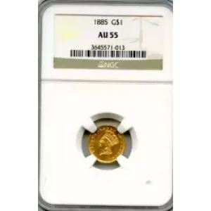 Gold Dollars---Indian Princess Head, Large Head 1856-1889 -Gold- 1 Dollar (3)