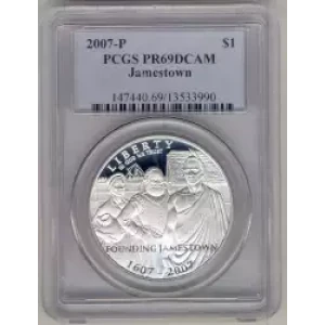 Modern Commemoratives --- Jamestown 400th Anniversary 2007 -Silver- 1 Dollar (3)