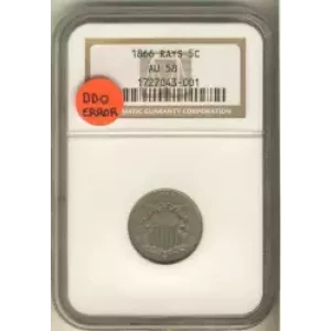 Nickel Five Cent Pieces-Shield 1866-1883 (3)