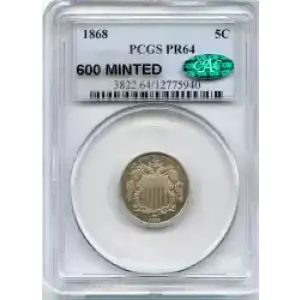 Nickel Five Cent Pieces-Shield 1866-1883 (3)