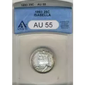 Classic Commemorative Silver--- World's Columbian Exposition, Isabella Quarter 1893-Silver- 0.25 Dollar (3)
