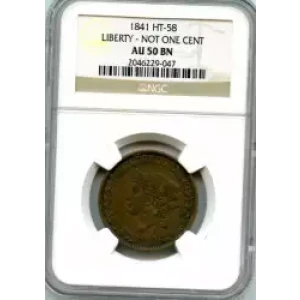 Private Tokens -Hard Times Tokens (1832-1844)-Not One Cent Copper (3)