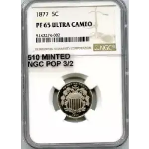 Nickel Five Cent Pieces-Shield 1866-1883 (3)