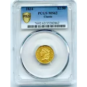 Quarter Eagles---Classic Head, 1834-1839 -Gold- 2.5 Dollar (3)