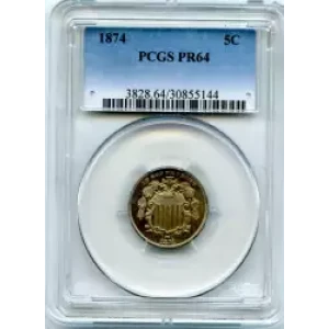 Nickel Five Cent Pieces-Shield 1866-1883 (3)