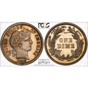 Dimes---Barber or Liberty Head 1892-1916 -Silver- 1 Dime (3)