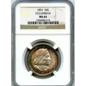 Classic Commemorative Silver--- World's Columbian Exposition Half Dollar 1892 - 1893 -Silver- 0.5 Dollar (3)