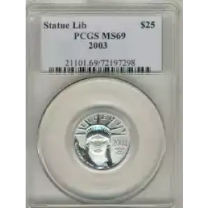 Platinum Bullion-Platinum Eagles--$25 Platinum Eagle 1/4 oz -Platinum- 25 Dollar (3)